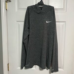 Nike Dry Fit Gray Long Sleeve Hoodie Medium